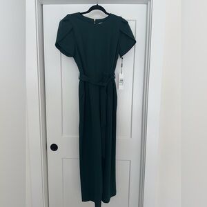 NWT Calvin Klein Dark Green Jumpsuit with belt and pockets!